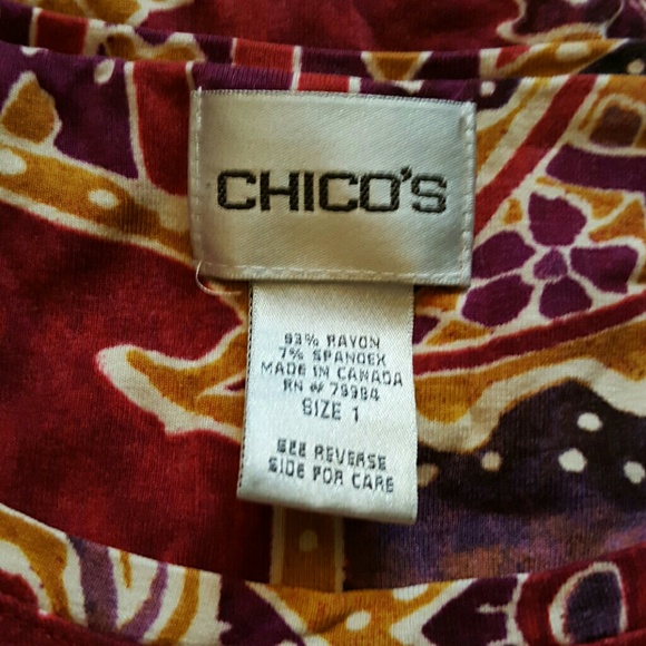 Chico's women top long sleeve size 1 - Picture 5 of 8